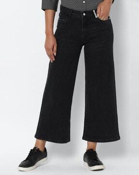 mid-rise flared jeans