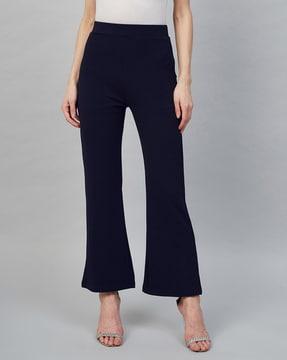 mid-rise flared palazzos