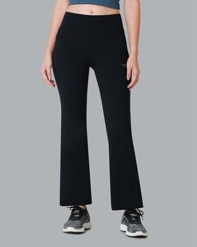 mid-rise flared pants