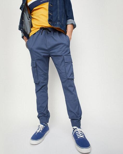 mid-rise flat-front cargo pants