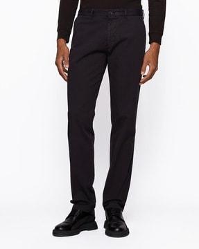 mid-rise flat-front chinos