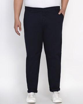 mid-rise flat-front chinos