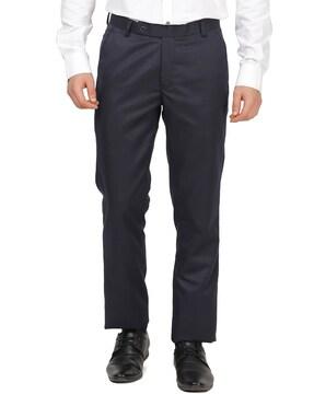 mid-rise flat-front pants