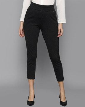 mid-rise flat-front pants