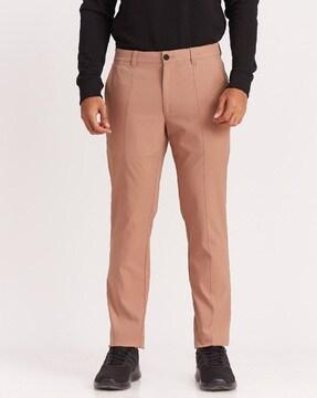 mid-rise flat-front pants