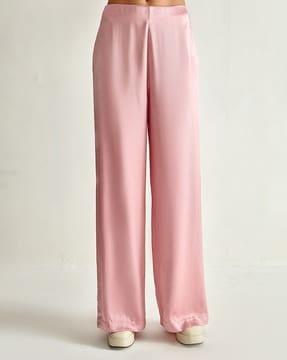 mid-rise flat-front pants