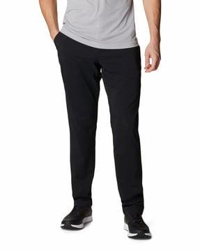 mid-rise flat front pants