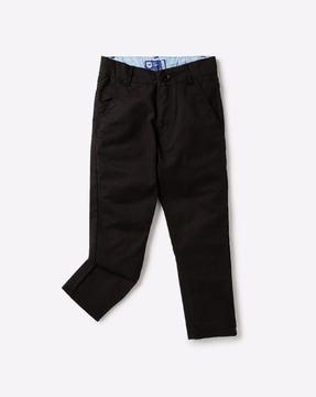 mid-rise flat-front pants