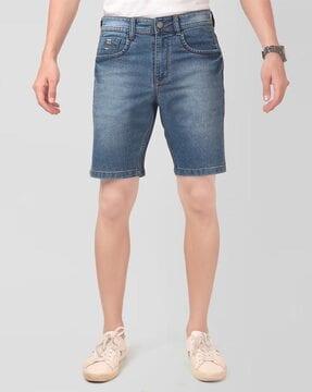 mid rise flat front shorts