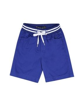 mid-rise flat-front shorts