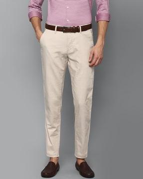 mid-rise flat-front trousers