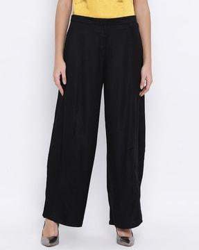 mid-rise flat front trousers