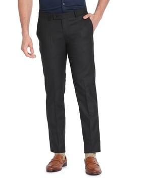 mid-rise flat-front trousers