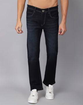 mid-rise full-length jeans