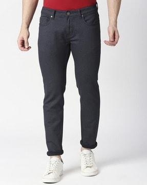 mid-rise full-length jeans