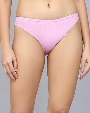 mid-rise half-coverage bikini panties