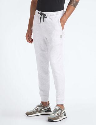 mid rise heathered joggers