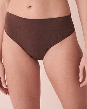 mid-rise hipster panties with elasticated waist