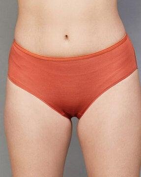 mid-rise hipster panties with elasticated waistband