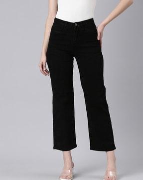 mid-rise jeans with insert pockets