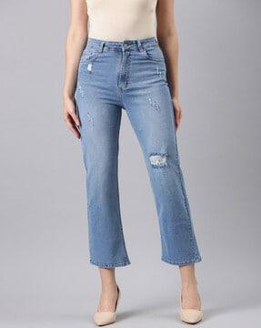 mid-rise jeans with insert pockets