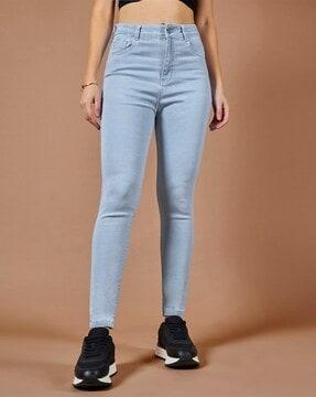 mid-rise jeans with insert pockets