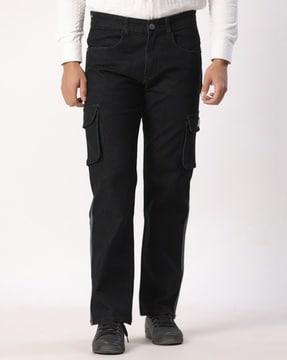 mid-rise jeans with insert pockets