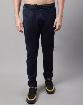 mid-rise jogger jeans