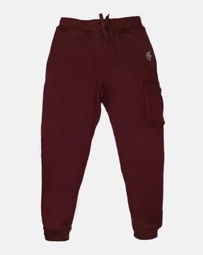 mid-rise joggers with drawstring waist