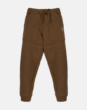 mid-rise joggers with drawstring waist