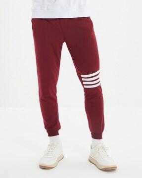 mid-rise joggers with elasticated drawstring waist