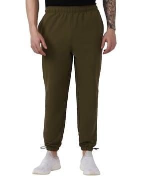 mid-rise joggers with elasticated waist