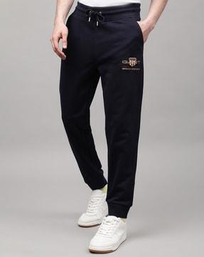 mid-rise joggers with expandable waist