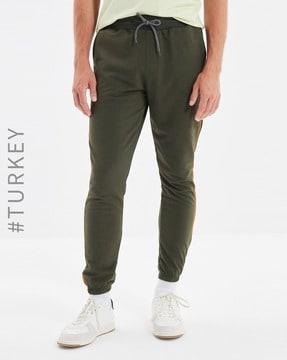 mid-rise joggers with insert pockets