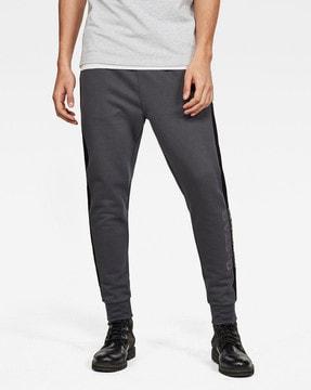 mid-rise joggers with side taping