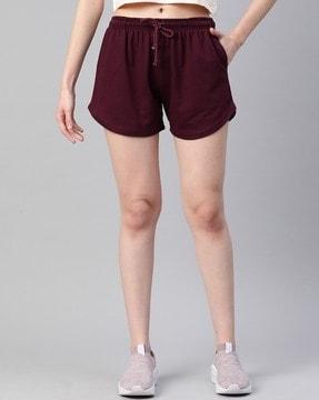 mid-rise knit shorts