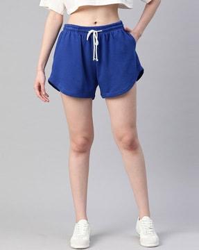 mid rise knitted shorts