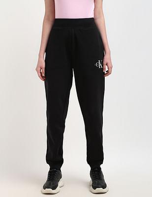 mid rise monogram cuffed joggers