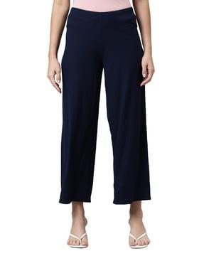 mid rise non-stretchable palazzos