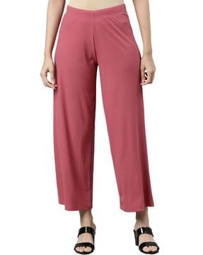 mid rise non-stretchable palazzos