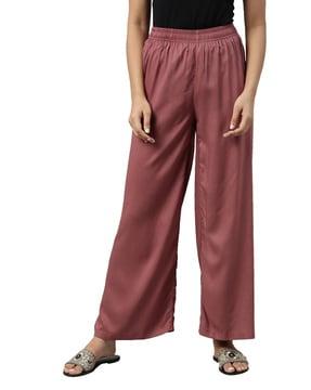 mid rise non-stretchable palazzos