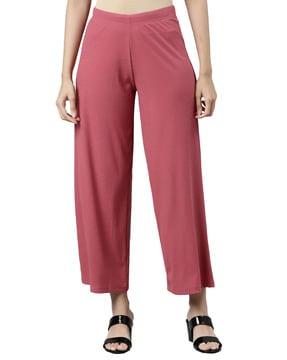 mid rise non-stretchable palazzos