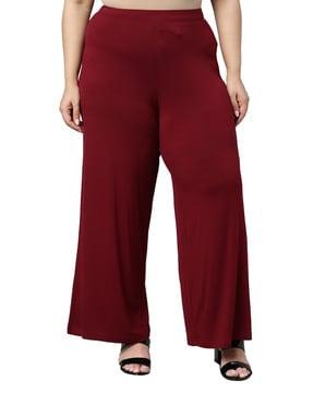 mid rise non-stretchable palazzos