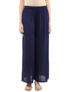 mid-rise palazzo pants