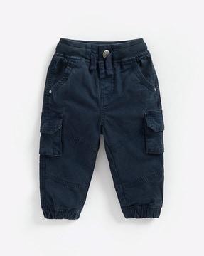 mid-rise panelled cargo jogger pants
