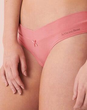 mid-rise pantie with elasticated waist