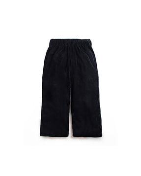 mid-rise pants with elasticated waist