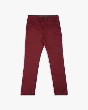 mid-rise pants with insert pockets