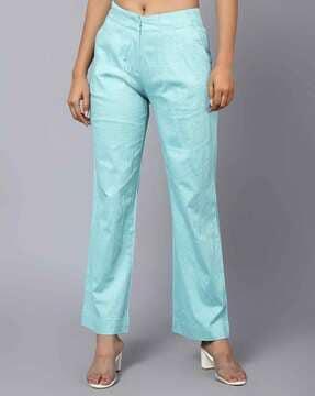 mid-rise pants with slip pockets