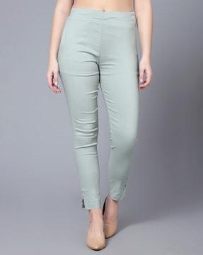 mid-rise pants with zip pockets